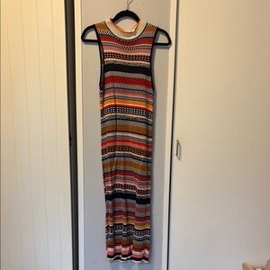 Topshop Multicolor Striped Maxi Dress